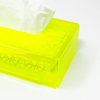 Large Plastic Tissue Box Rectangular- Available in Several Colors  - Yellow