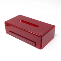 Large Plastic Tissue Box Rectangular- Available in Several Colors  - Yellow