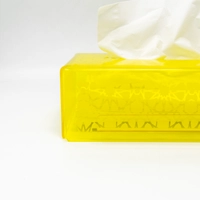 Large Plastic Tissue Box Rectangular- Available in Several Colors  - Yellow