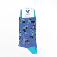 Yoga Poses Socks - Blue Socks for Women 