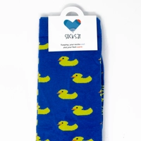 Rubber Duck Blue Socks for Women