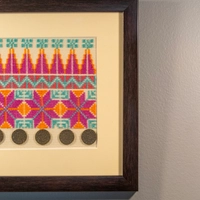 Handmade Wooden Decorative Small Wall Frame with Hand Embroidery Design