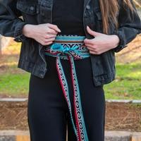 Elegant Women's Handmade Sadu Waist Belt - Available in 3 Colors - Purple