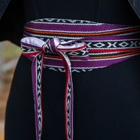 Elegant Women's Handmade Sadu Waist Belt - Available in 3 Colors - Purple