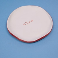 Circular White Jewelry Dish Adorned with Arabic Words - Available in Different Designs ​ - Jewelry Dish (Hope)