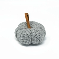 Crochet Decorations: Handmade Crochet Gray Pumpkin Home Decor