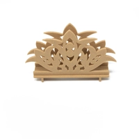 Elegant Brown Handcrafted Crown Shaped Table Napkin Holder with Base ​- 3D Printing