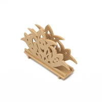 Elegant Brown Handcrafted Crown Shaped Table Napkin Holder with Base ​- 3D Printing