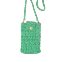 Elegant Handcrafted Green Macrame Small Crossbody bag