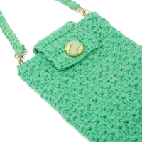 Elegant Handcrafted Green Macrame Small Crossbody bag