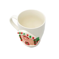 Christmas Mug - Handmade White Mug with Christmas Design