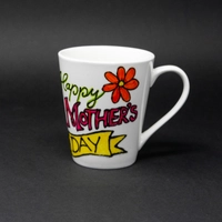 TRENDING MOTHER'S DAY GIFTS: White Mug with Colorful Lovely Hand Drawings - Available in 2 Designs - Design 1