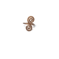 Unique Double Spiral Copper Ring