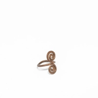 Unique Double Spiral Copper Ring