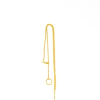 Elegant Gold Circle Drop Accessory Set: Long Necklace & Dangling Earrings