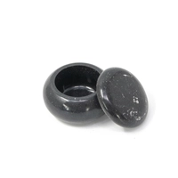 Black resin jewelry box with lid - available in two designs