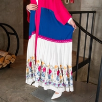 Modern Double-Faced Ramadan Abaya in cheerful Colors