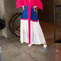 Modern Double-Faced Ramadan Abaya in cheerful Colors