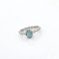 Roxa Ring: Luxury Silver Ring with Blue topaz stone - gemstone jewelry for women