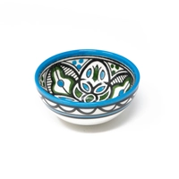 Small Bowl Decorated with An Elegant Hand-Painted Design - Available in Three Colours - Green