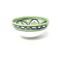 Small Bowl Decorated with An Elegant Hand-Painted Design - Available in Three Colours - Green