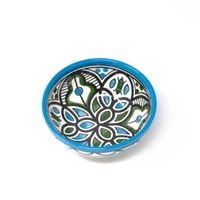 Small Bowl Decorated with An Elegant Hand-Painted Design - Available in Three Colours - Green