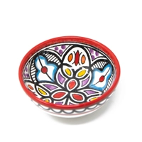 Small Bowl Decorated with An Elegant Hand-Painted Design - Available in Three Colours - Green