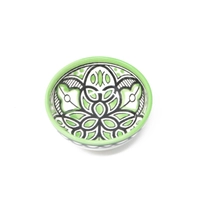 Small Bowl Decorated with An Elegant Hand-Painted Design - Available in Three Colours - Green