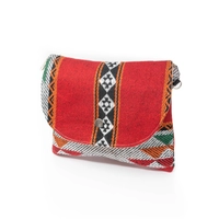 Handmade Sadu Crossbody Bag in Bedouin Style - Available in Two Colors  - Red