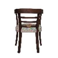 Hand-embroidered Wooden Armchair with A Floral Botanical Garden Design