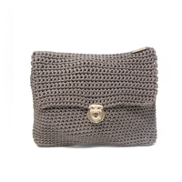 Dark Gray Crochet Handbag