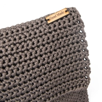 Dark Gray Crochet Handbag