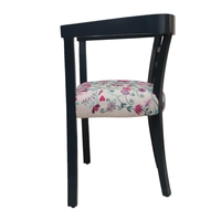 Hand-embroidered Wooden Chair with Floral Details in Bright Colors - Botanical Garden 