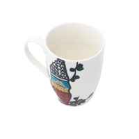 White Ceramic Mug Design with Palestinian Map and Al-Aqsa Mosque!