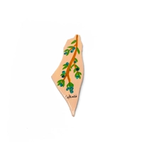 Handmade fridge magnet designed in the shape of the map of Palestine, perfect as a gift