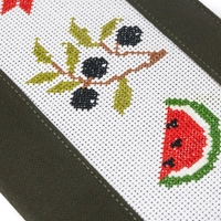 Notebook with embroidered olive branch, watermelon and red rose!