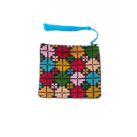 Hand-Embroidered Fabric Wallet - Several Designs - MIXING COLORS