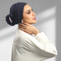 Elegant Handmade Women's Cotton Turban - Turban Navy