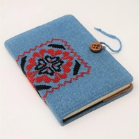 Traditional Embroidered Notebook: Blue