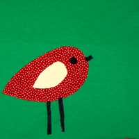 Fancy Green and Red Handmade Kids T-shirt