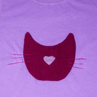 Handmade Kids T-shirt with Purple Design 3