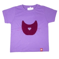 Handmade Kids T-shirt with Purple Design 3