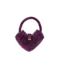 Purple Pearl Bead Handbag for Kids