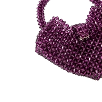 Purple Pearl Bead Handbag for Kids