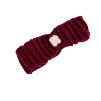 Handmade burgundy and pink hair band - Hair band Dark Pink