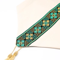 Exquisitely Machine-Embroidered Tablecloth – Available in Beige & Black - Green & White