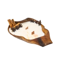 Large-Sized Candle Decorated with Natural Cloves and Cinnamon