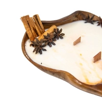 Large-Sized Candle Decorated with Natural Cloves and Cinnamon