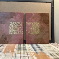 Elegant Diwani Calligraphy Canvas Art Set (2 Pieces)
