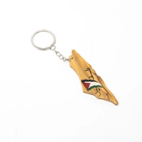 Handmade Wooden Keychains – Jordan, Palestine & Camel Designs - Keychain with Palestine Map Design